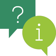 Question and answer chat bubbles